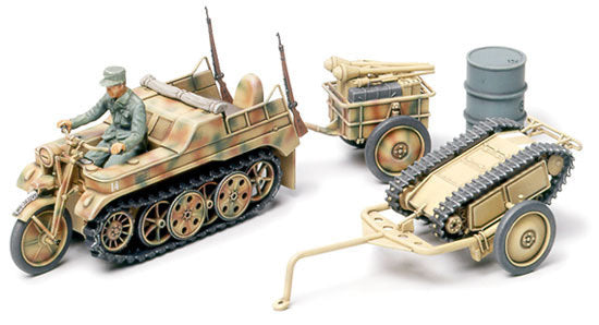 1/48 Kettenfraftrad W/infantry Cart & Goliath Demolition Vehicle