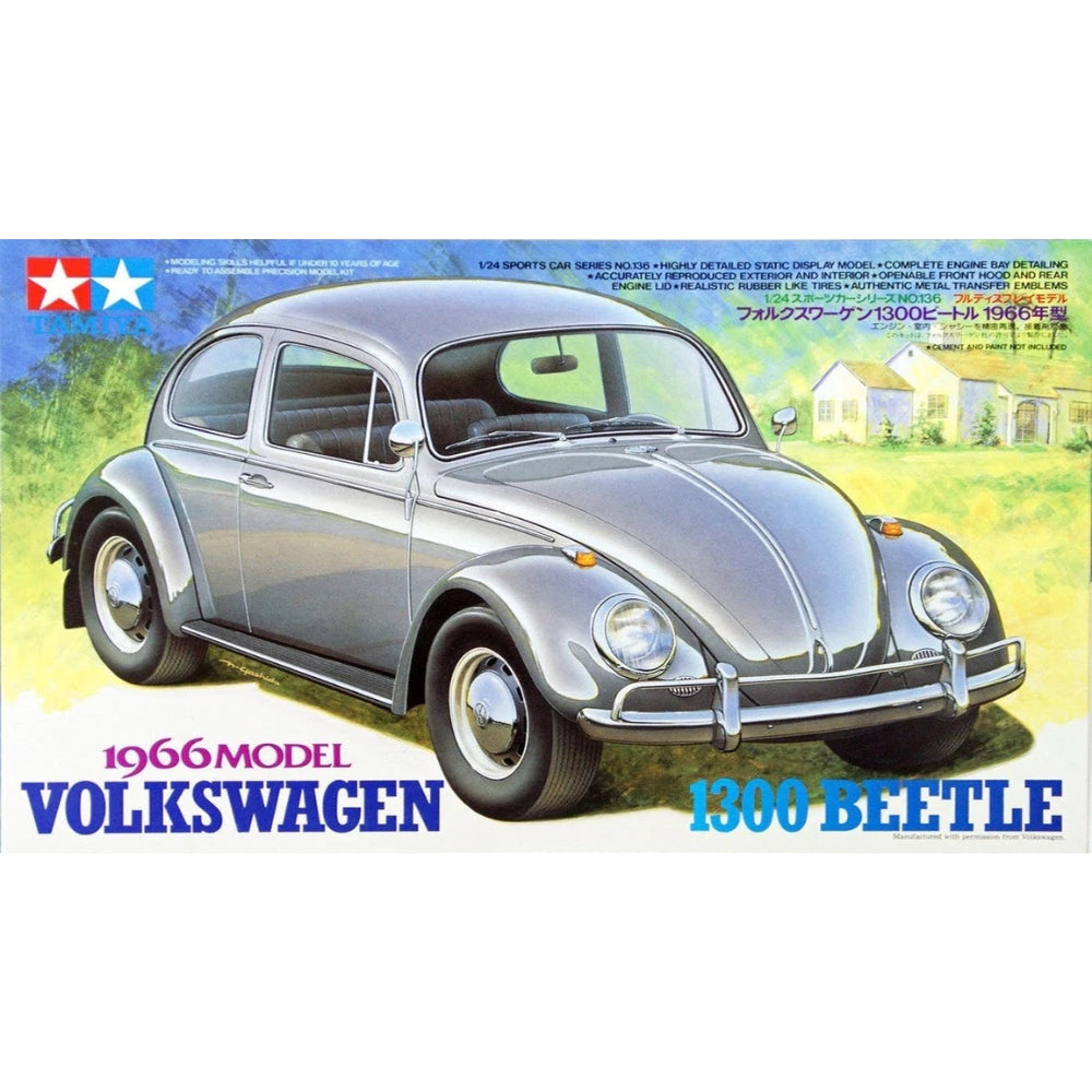 1/24 Volkswagen 1300 Beetle 1966 Model - Tamiya - (Kit de Montagem)