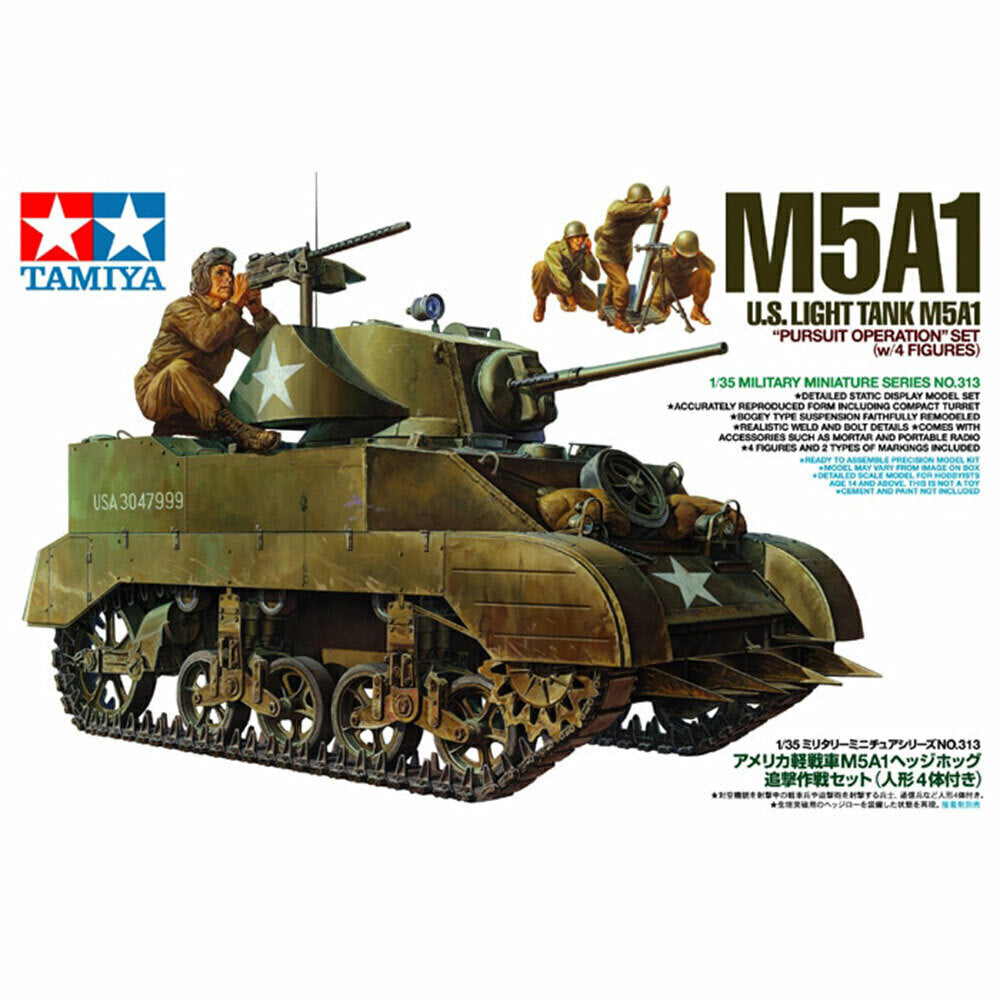 1/35 US Light Tank M5A1 "Pursuit Operation" w/4 Figures