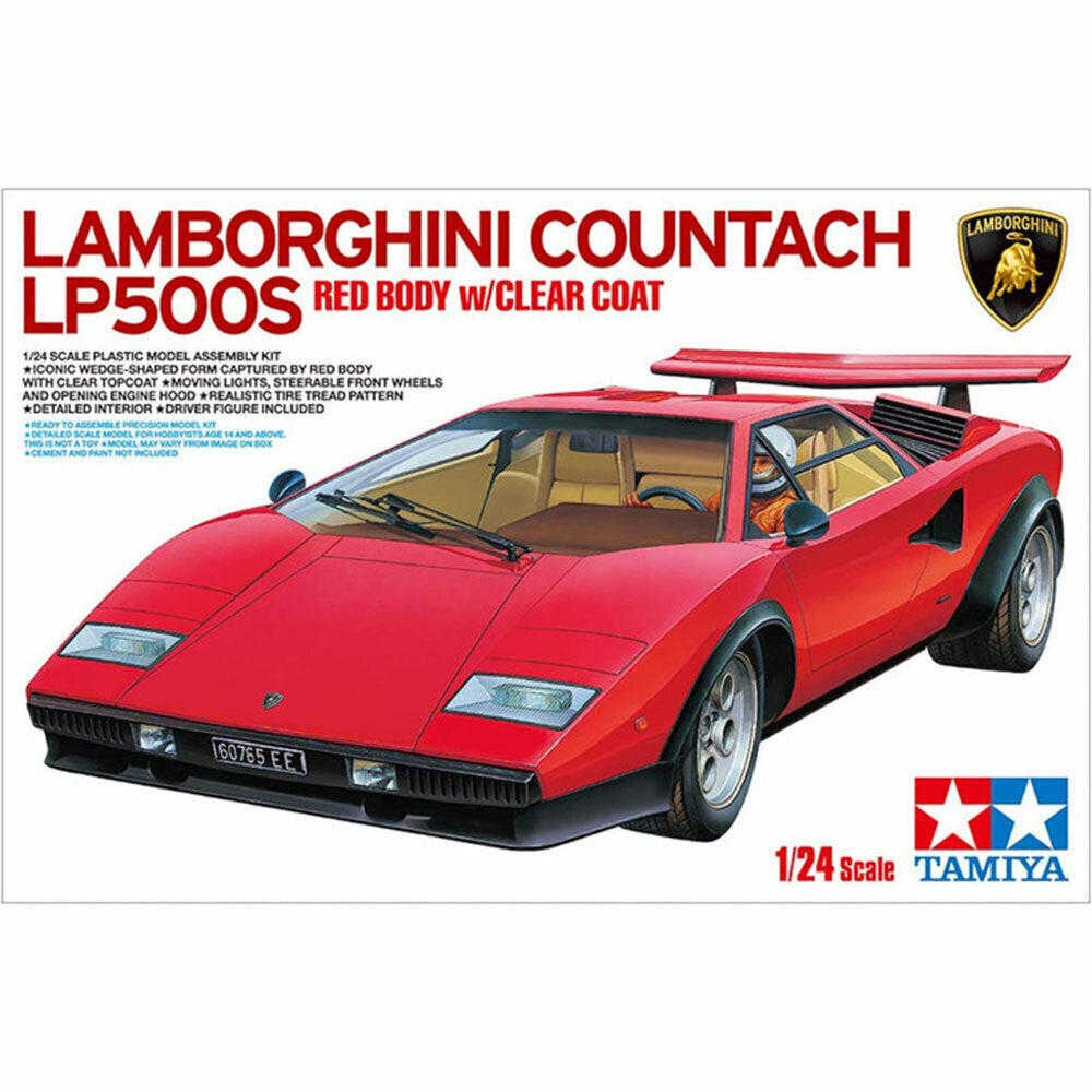 1/24 Lamborghini Countach LP500S (Red Body w/ Clear Coat)