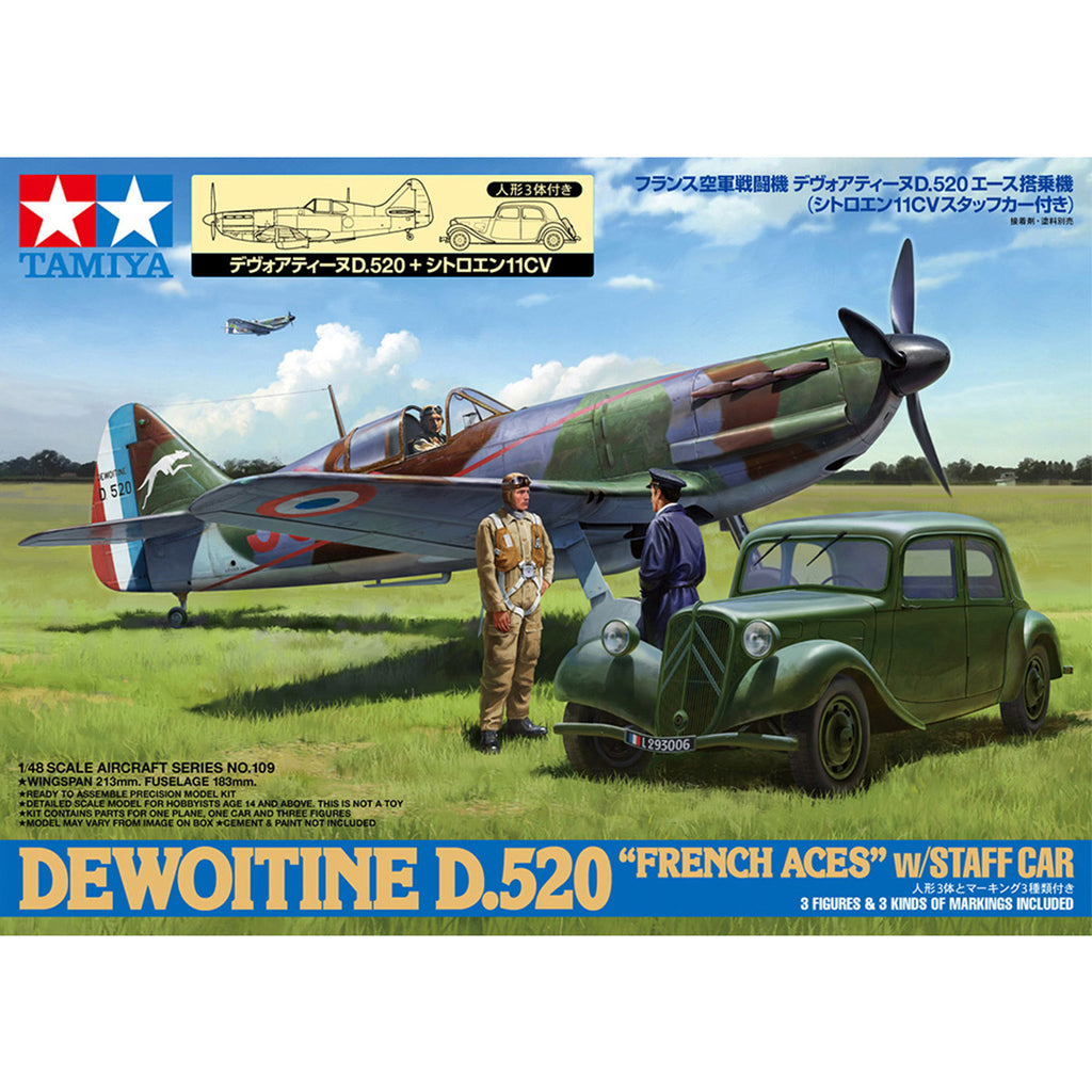 1/48 Dewoitine D.520 "French Aces" w/Staff Car